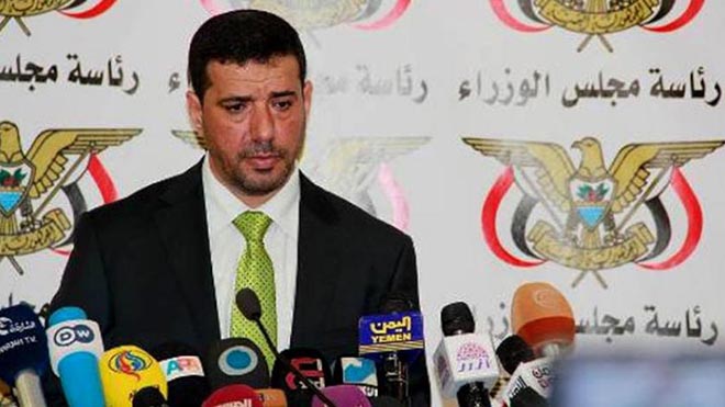 المتحدث باسم الحكومة اليمنية راجح بادي المتحدث باسم الحكومة اليمنية راجح بادي