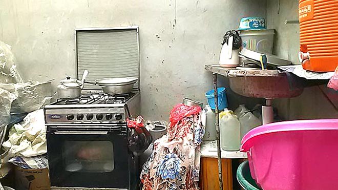المطبخ دون سقف أو باب المطبخ دون سقف أو باب