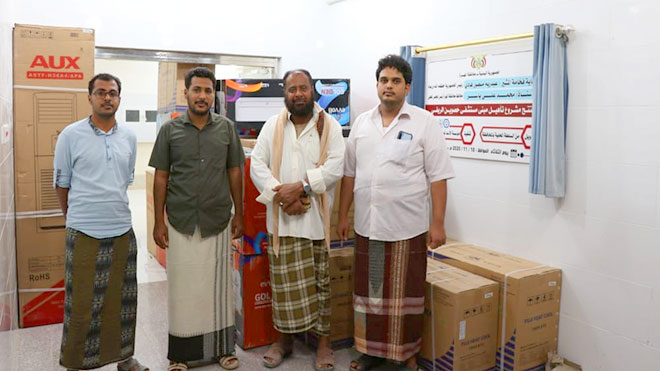 ​رفد مستشفى حصوين الريفي بمنظومة تكييف حديثة 