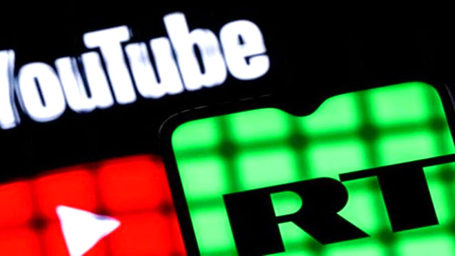 يوتيوب يوقف بث قناتي "RT" و"سبوتنيك" في أوروبا