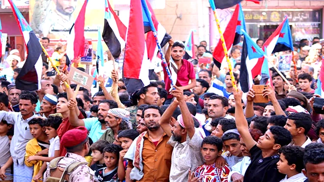 جانب من الحشود بردفان جانب من الحشود بردفان
