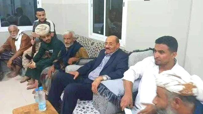 ​محافظ لحج ونجل شيخ الصبيحة في مقدمة مستقبلي أحمد المجيدي بعدن