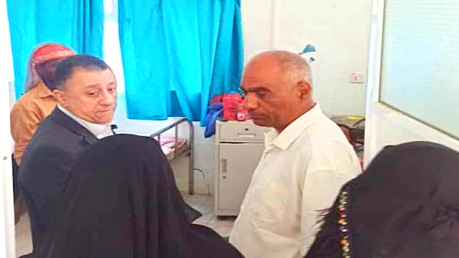 ​محلي أبين يتفقد مركز العزل الصحي بمستشفى زنجبار