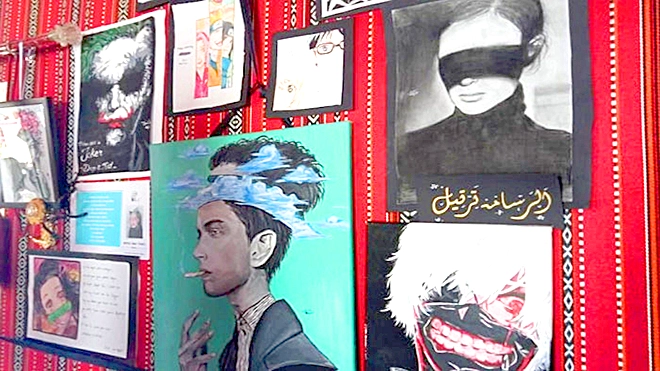 معرض فني للرسامين الطلبة في تعز يعكس طموحا مستقبليا