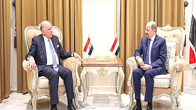 وزير الخارجية اليمني يبحث مع نظيره العراقي تعزيز العلاقات الثنائية