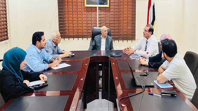 وزير المياه يبحث مع شركاء دوليين دعم مشروع إمدادات المياه في عدن وتعز ولحج