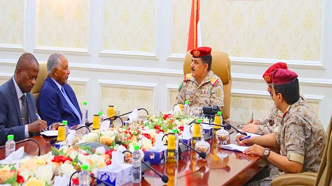 وزير الدفاع يلتقي في عدن سفيري اليابان والسودان