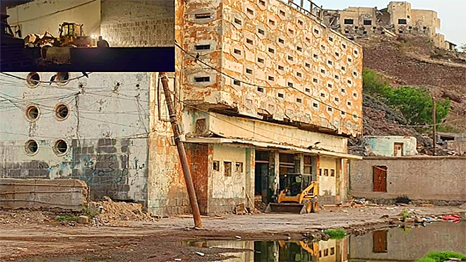 أعمال هدم تطال مبنى سينما بلقيس في حقات