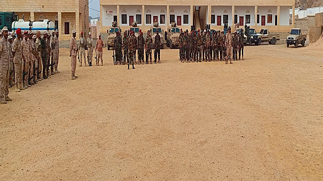 قوة التدخل السريع خلال الطابور الصباحي