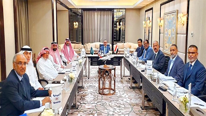 مجلس إدارة شركة الخطوط الجوية اليمنية خلال اجتماعه الدوري في العاصمة السعودية الرياض