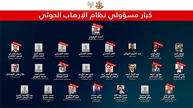 صورة للقيادات المستهدفة نشرها الجيش الإسرائيلي
