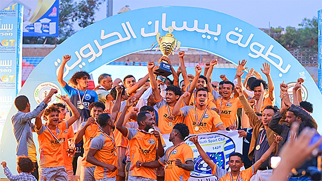 شباب المعافر يتوج بطلًا للنسخة الأولى من بطولة "بيسان الكروية 2025"