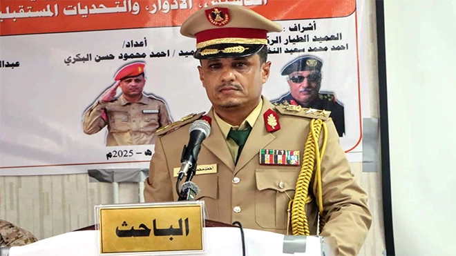 العميد أحمد البكري ينال درجة الماجستير بمرتبة الشرف من الأكاديمية العسكرية العليا بعدن