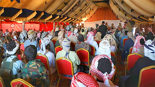 ​الوفد السعودي يلتقي مشايخ ووجهاء وأعيان وادي وصحراء حضرموت