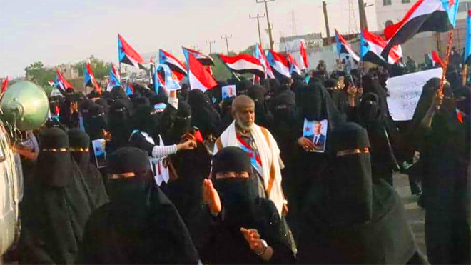 ​حرائر تبن ينظمن مسيرة شعبية داعمة لإعلان دولة الجنوب العربي