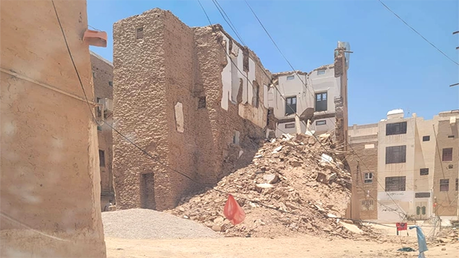 ​انهيار منزل بسيئون جراء الأمطار الأخيرة