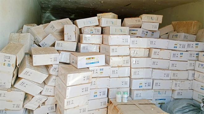 شحنة المبيدات الحشرية السامة في مخازن نيابة الأموال العامة الابتدائية بلحج