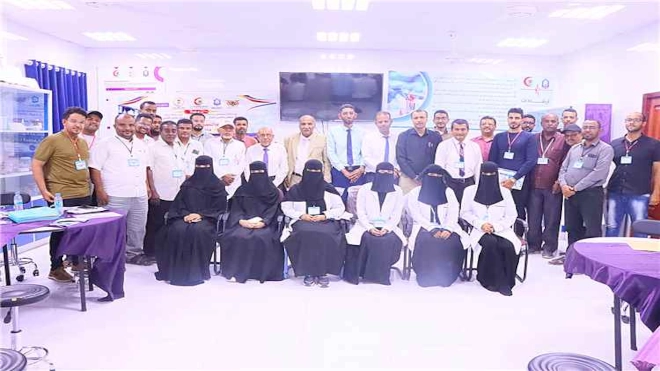 ​تأهيل مختبري المرافق الصحية في سيئون لإدارة المخاطر الحيوية